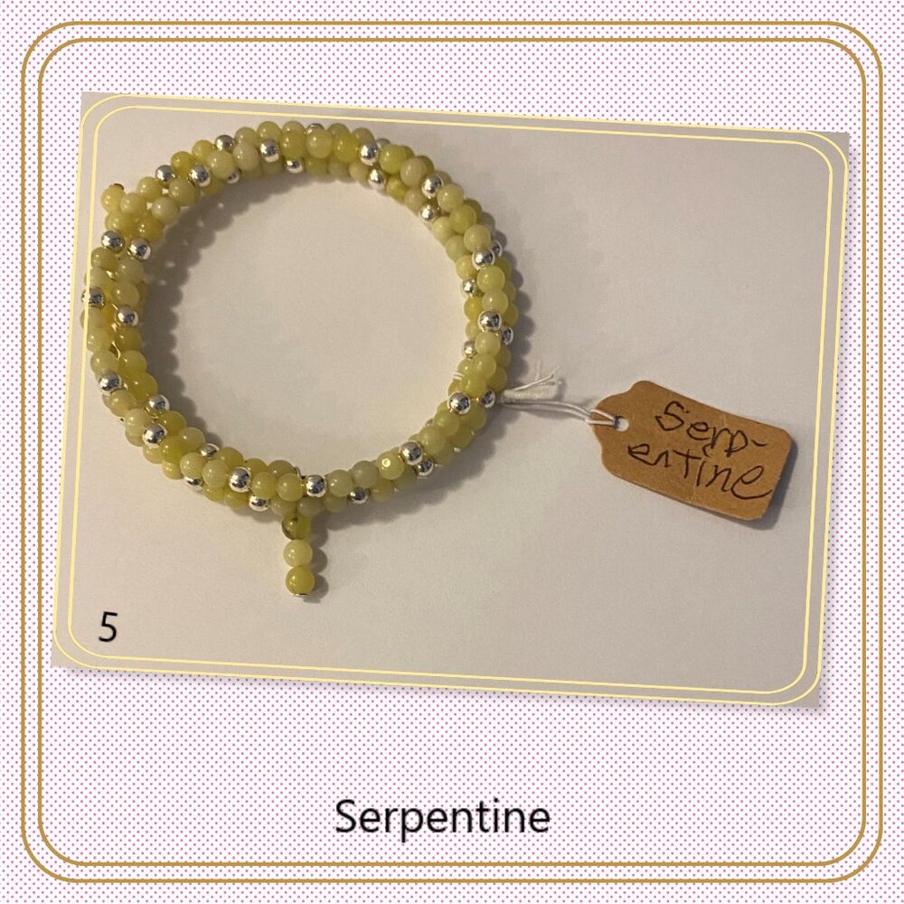 NEW #5 Genuine Serpentine memory wire bracelet